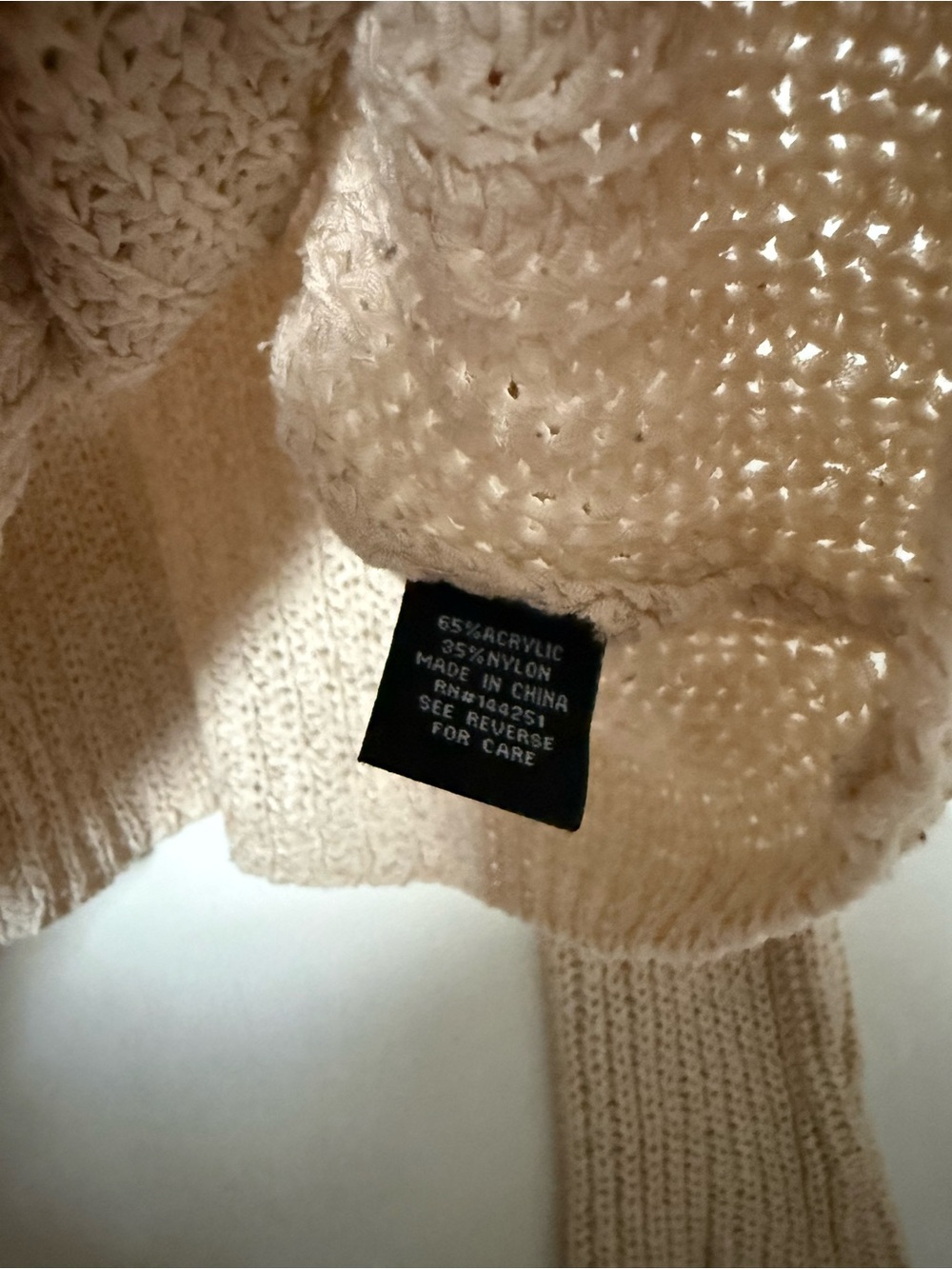 Cropped Crewneck Sweater - Cream - moon&madison - Picture 4 of 4